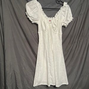 White heart and heels dress